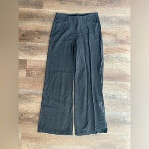 Wide-Leg Charcoal Women's Pants